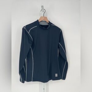 Nike Pro Combat Shirt Men's M Drift Fitted Long Sleeve Athletic Mock Neck Black